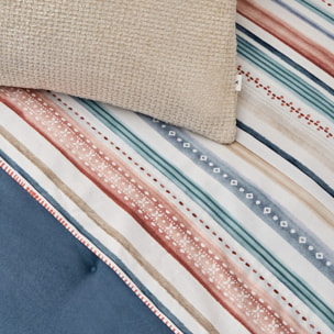 Sábana rayas multicolor Onray color azul 100% Algodón percal