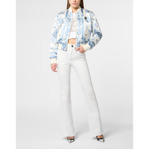 PHILIPP PLEIN Satin Bomber Butterfly Tattoo