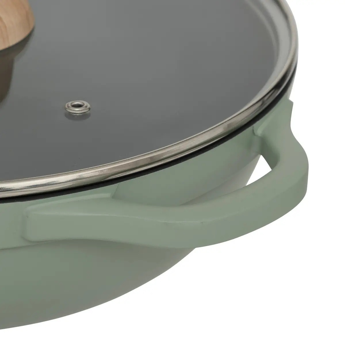 Sauteuse "Horizon" en fonte d'aluminium vert D28cm