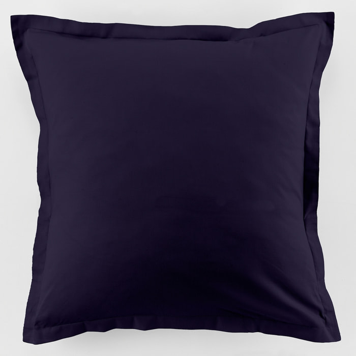 Lot De 2 Taies 100% Coton 57fils Bleu Imperial