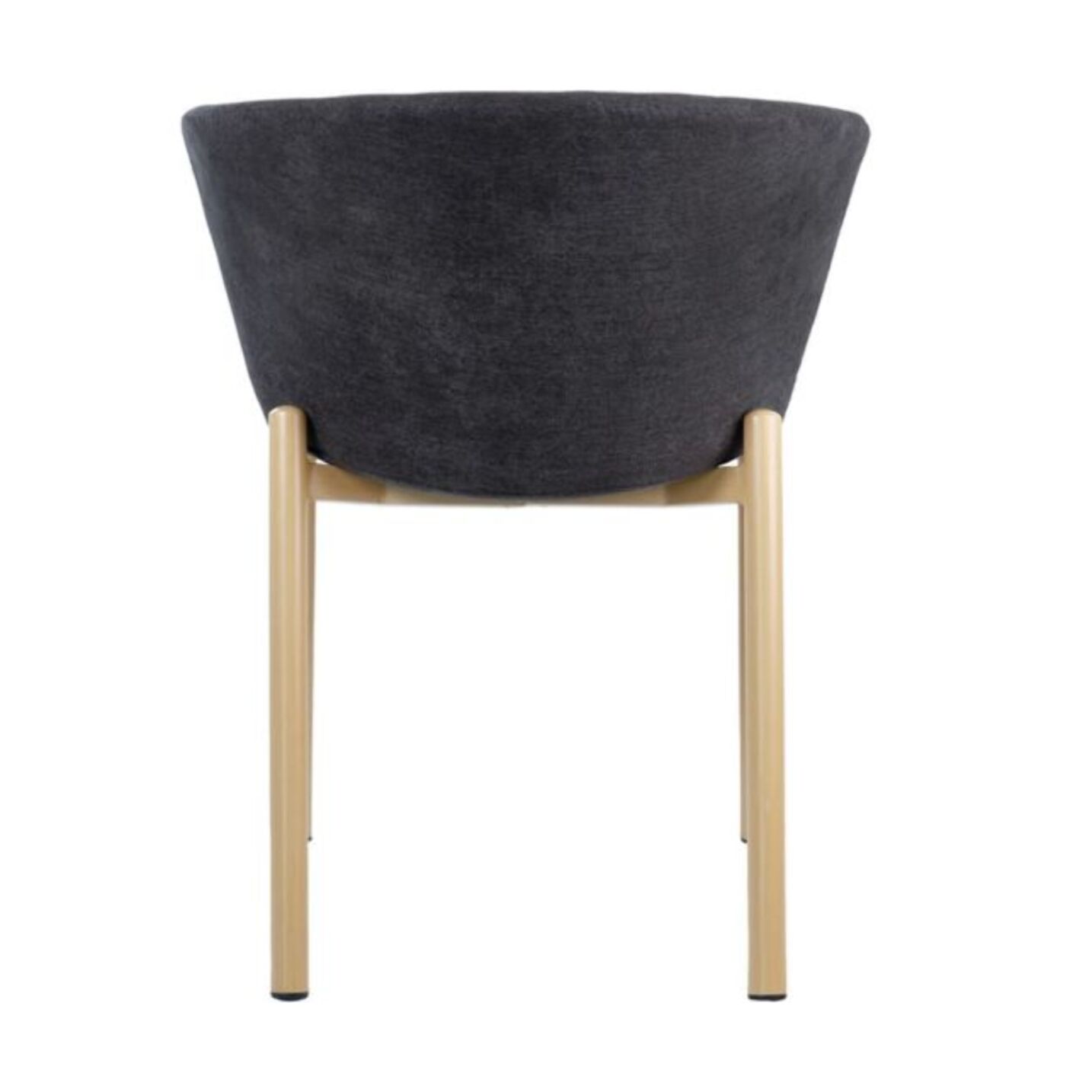 Chaise en tissu pieds en métal effet bois - Gris ou Beige - LOLI
