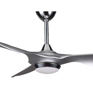 Ventilador de Techo ø132 cm con LED y Wifi Reversible Hypersilence HELIX SILVER KLASSFAN