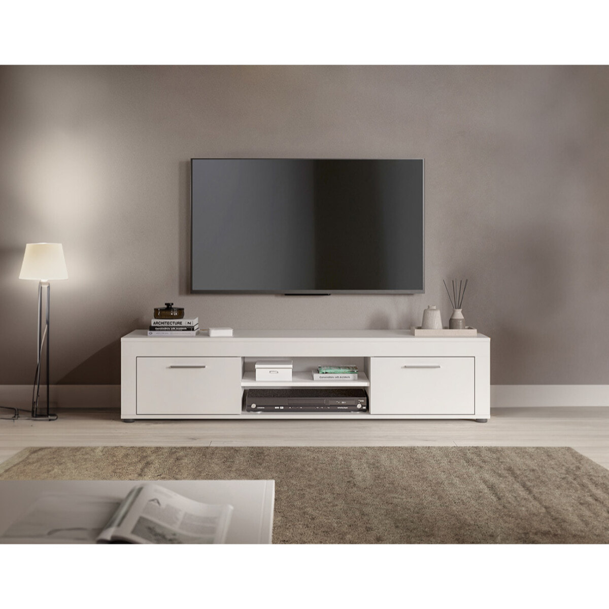 Stafford - meuble tv - blanc - 160 cm - Blanc