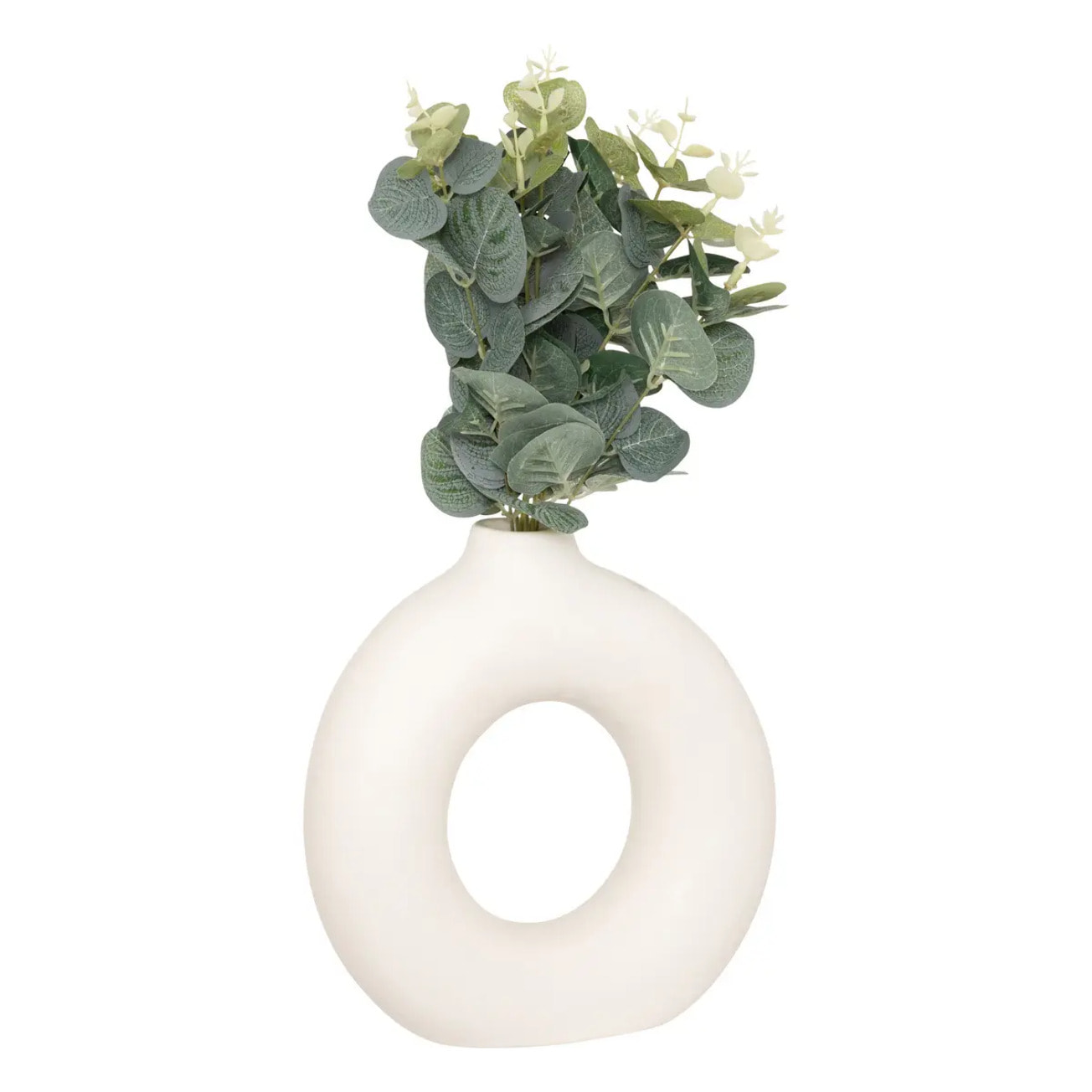 Composition eucalyptus avec vase "Suza" H37cm