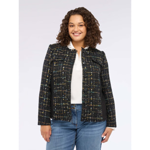 Fiorella Rubino - Chaqueta de bouclé con flecos - Negro