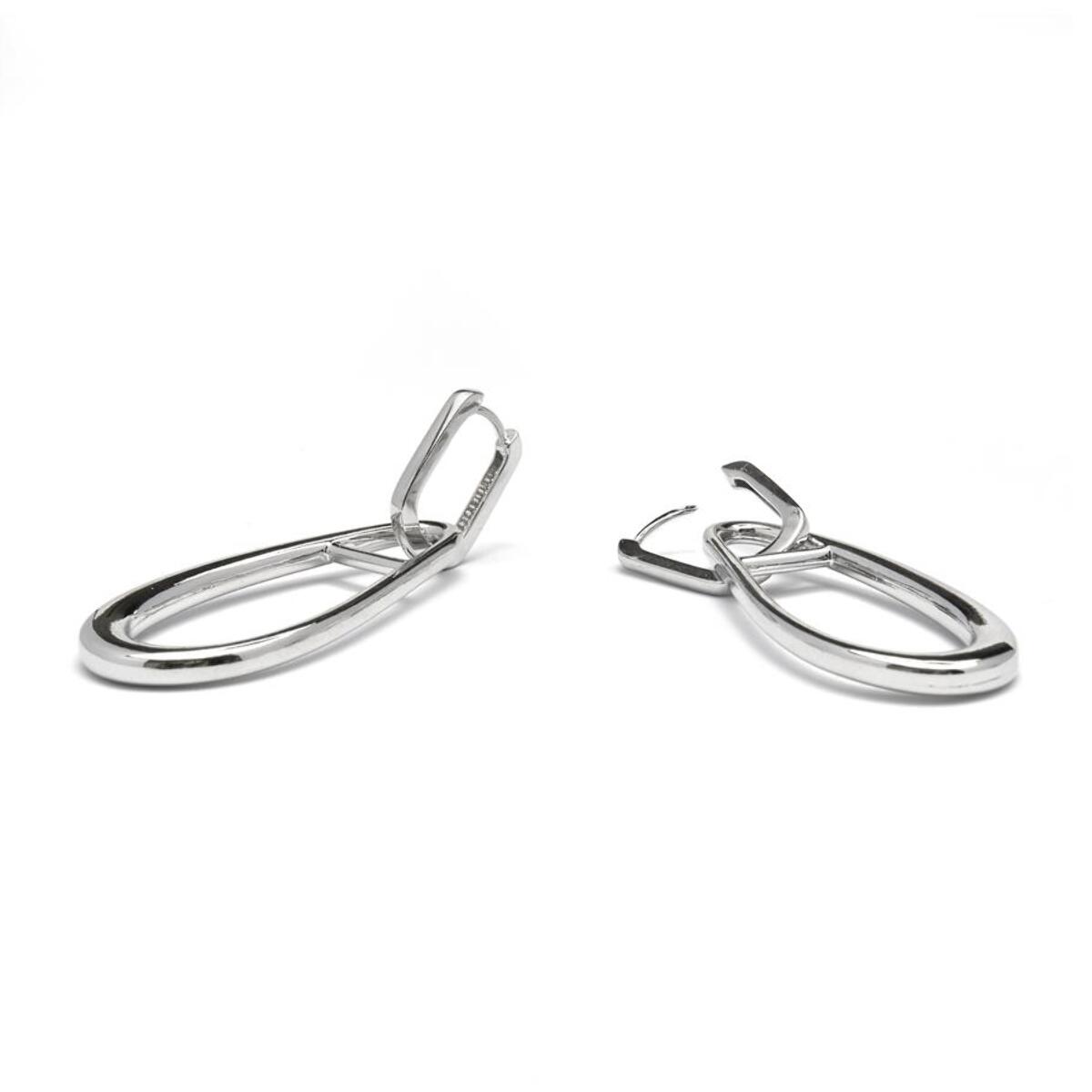 Pendientes Lux by Lux acabadoss en rodio