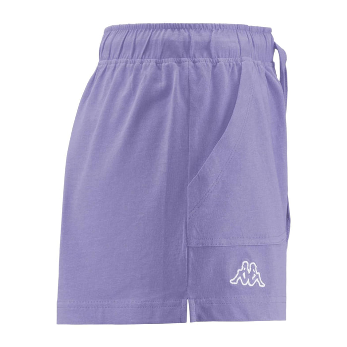 Pantaloncini Kappa Donna LOGO CABER Viola