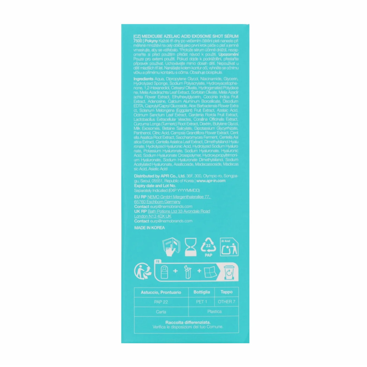 Azelaic Acid Exosome Shot 7500 medicube 30ml