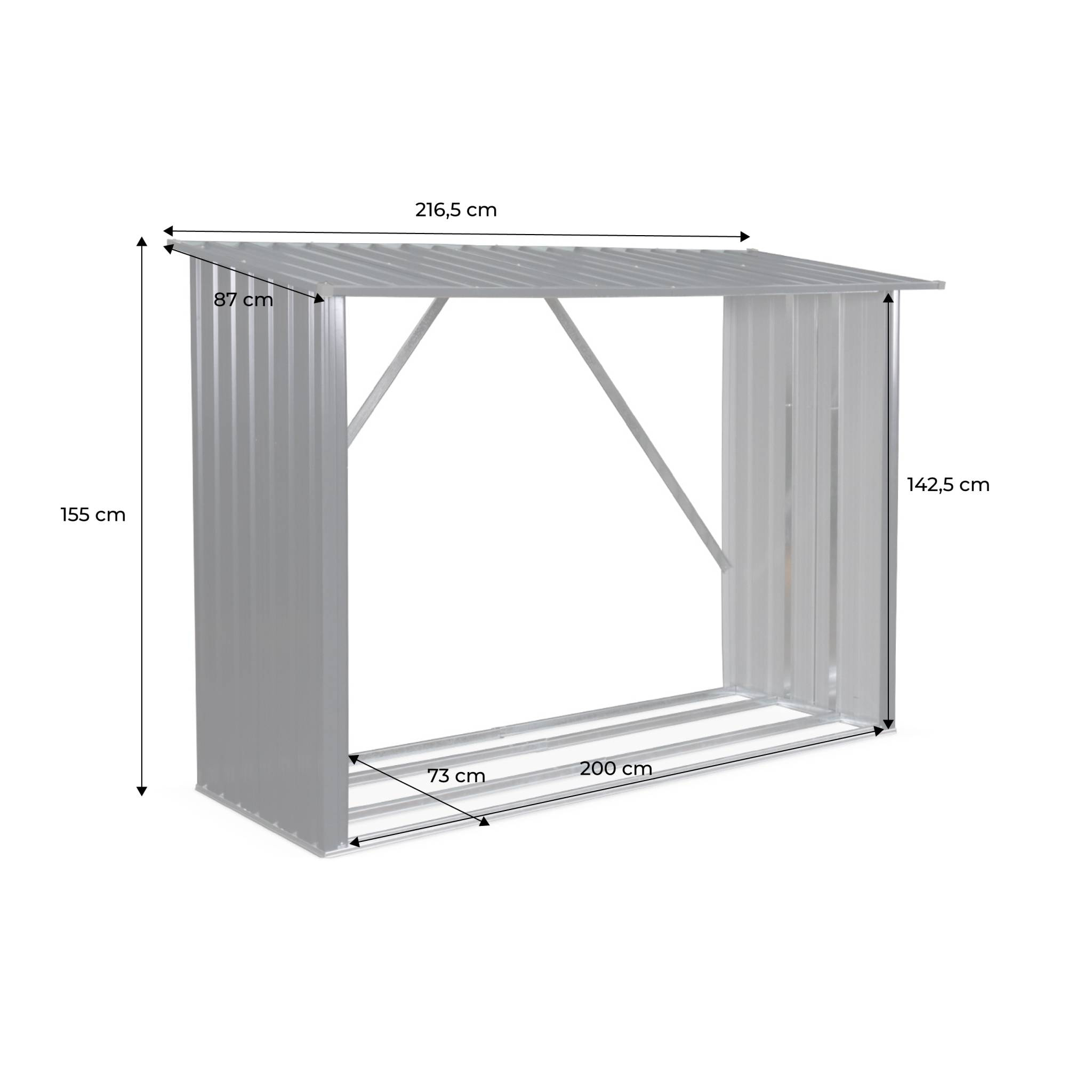 Bûcher acier galvanisé EPICEA