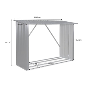 Bûcher acier galvanisé EPICEA