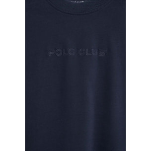 Camiseta azul marino de corte holgado con bordado Polo Club