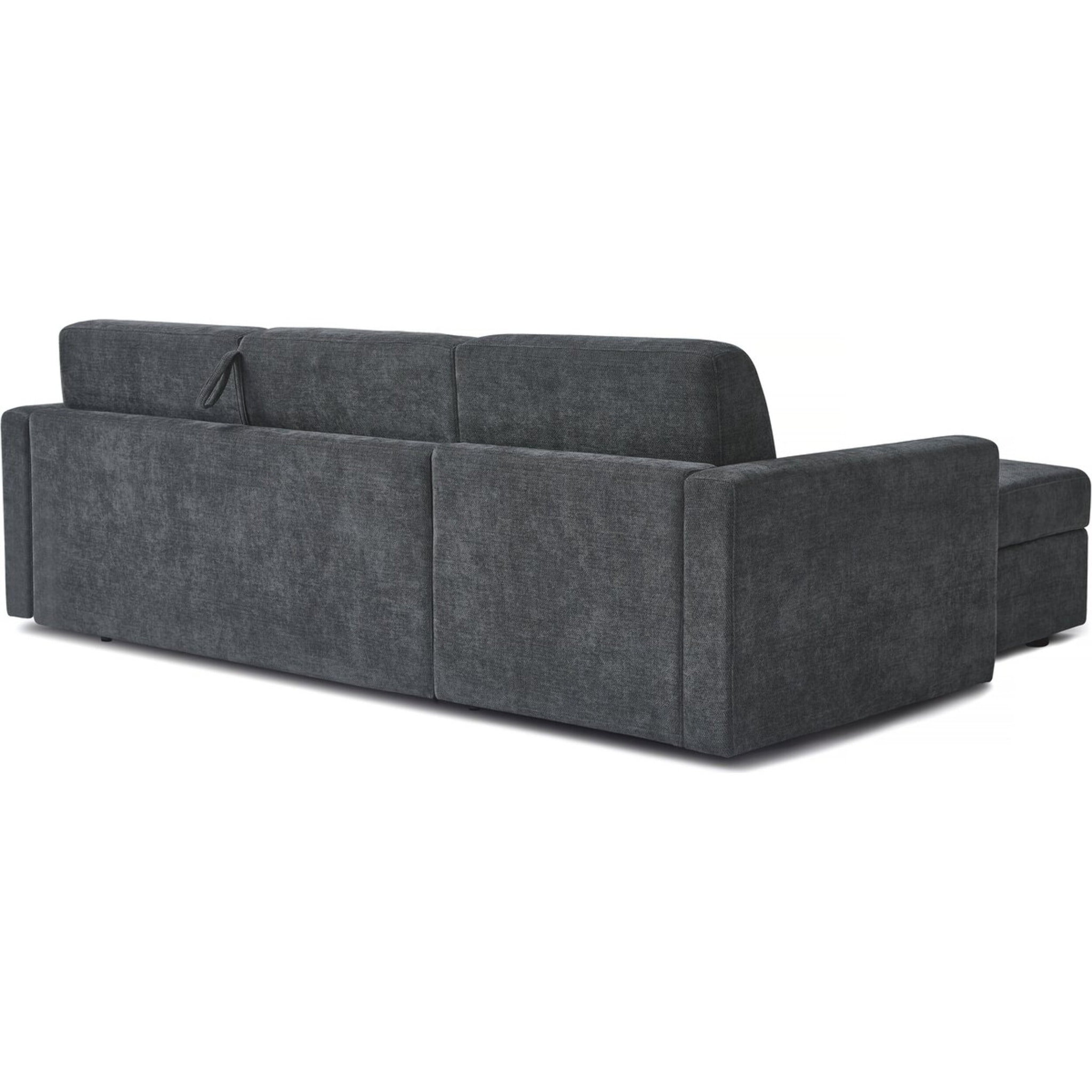 Canapé d'angle réversible et convertible express en tissu "Celia" - 3 places - Gris