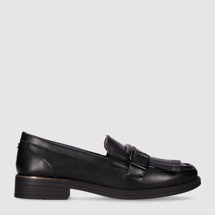 Zapatos de Piel Sintética - Negro - Tacón: 3 cm