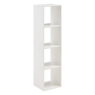Étagère colonne 4 cases "Mix N' Modul" blanc