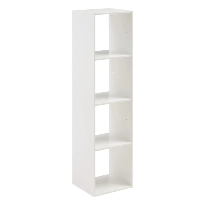 Étagère colonne 4 cases "Mix N' Modul" blanc