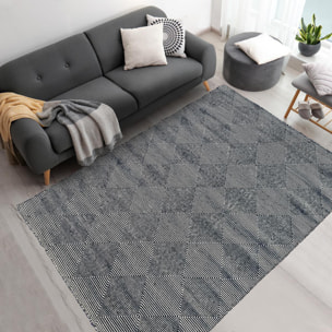 Tapis kilim fait à la main en laine motif géométrique NOMA