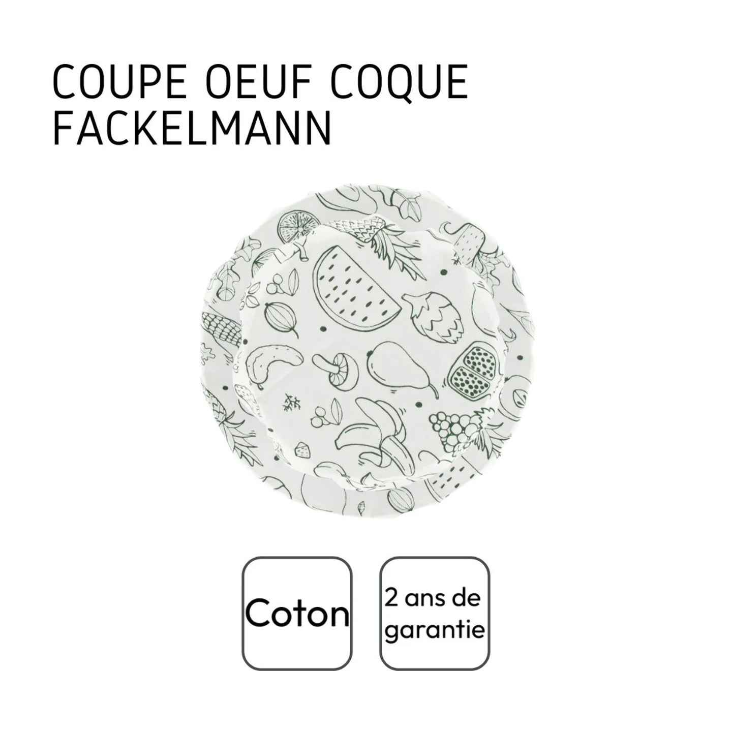 Lot de 3 films étirables réemployables en coton de 8 à 20 cm Fackelmann Nature