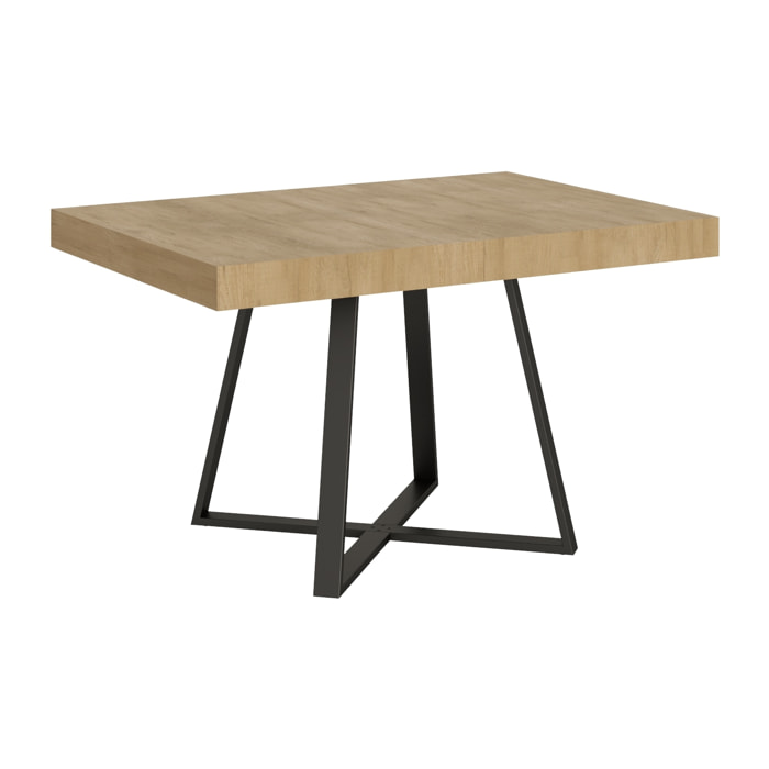 Table extensible 90x130/234 cm Abbraccio chêne nature pieds anthracite