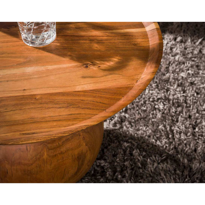 Raja - table basse - en bois massif d'acacia - 60 cm - Bois