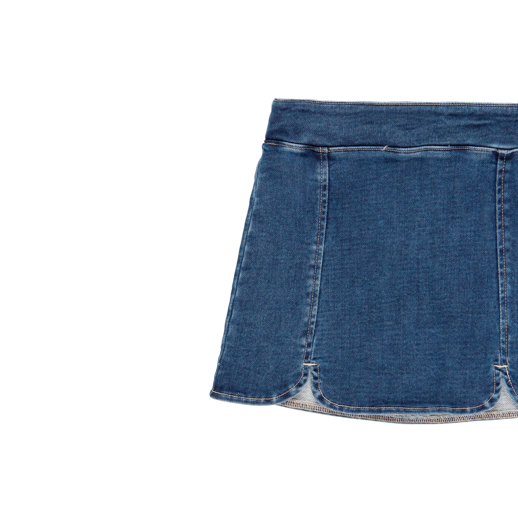 Falda denim elástico punto de niña