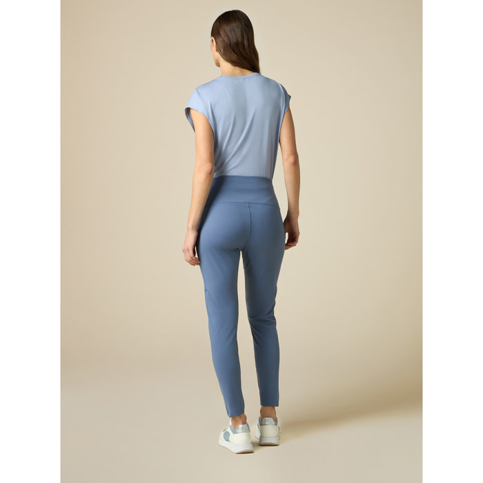 Oltre - Leggings in tessuto tecnico - Blu