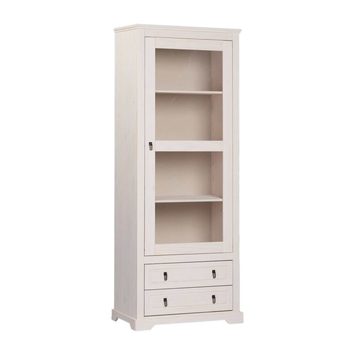 Vitrine Tarifa -bois massif d'araucaria-couleur baishi 70 x 180 x 40 cm