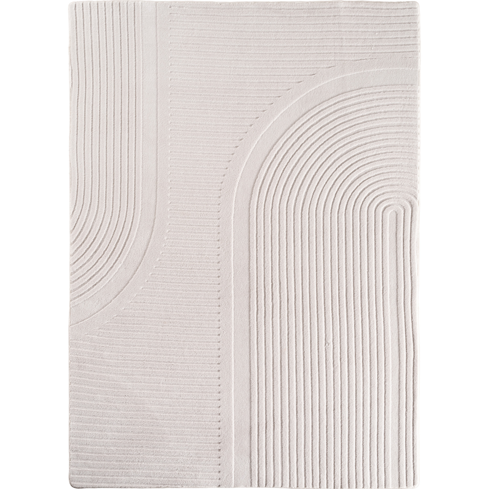 LENNY - Tapis de salon creme au design graphique