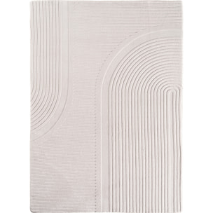 LENNY - Tapis de salon creme au design graphique