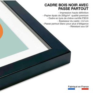 Affiche  chill forest Affiche sous cadre noir
