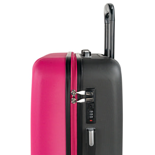Maleta Itaca Tiber Set De 3 Unidades Fucsia-Antracita