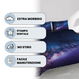 PARURE COPRIPIUMINO GOODNIGHT MATRIMONIALE - STAMPA DIGITALE 100% Microfibra