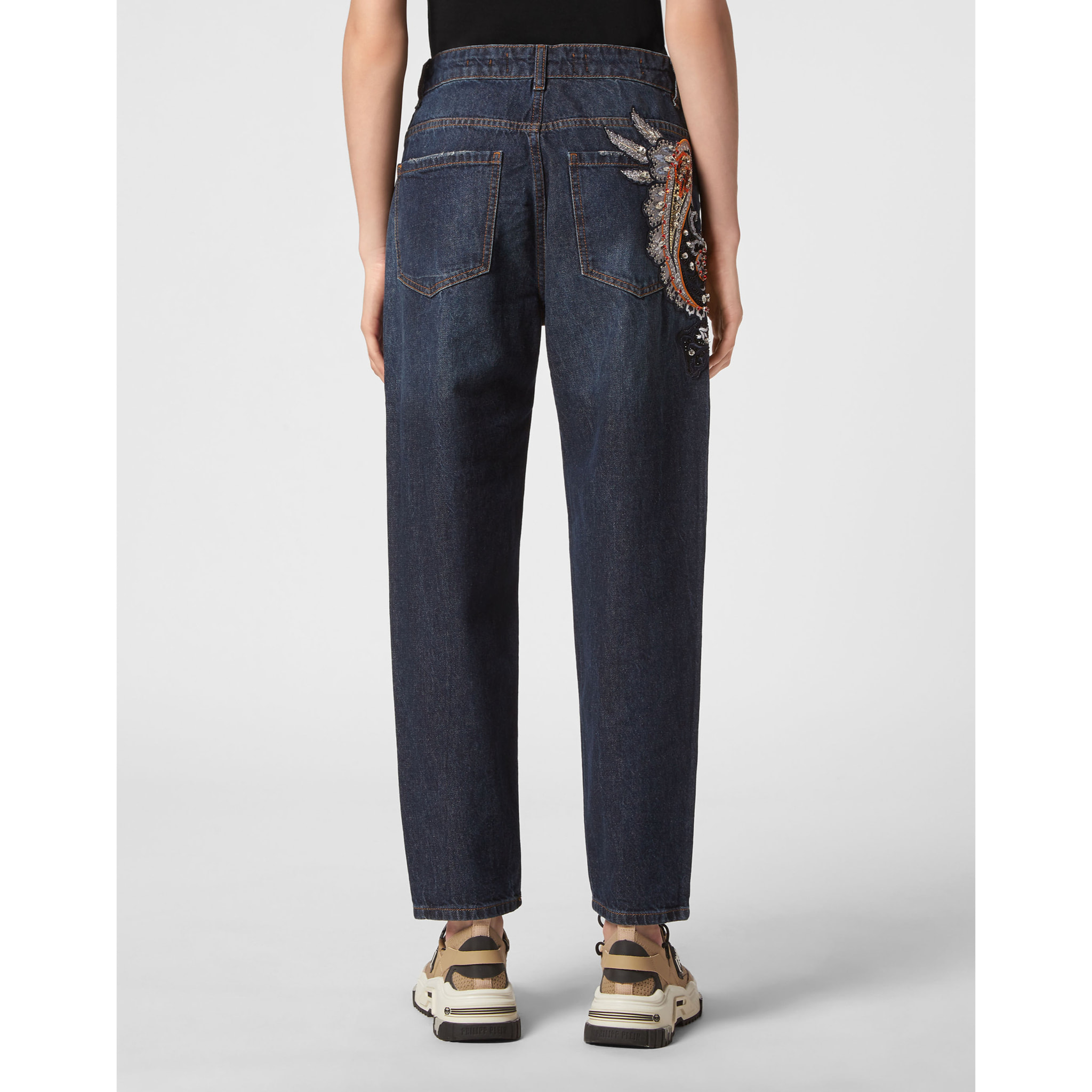 PHILIPP PLEIN Vaqueros Mom Fit PAISLEY