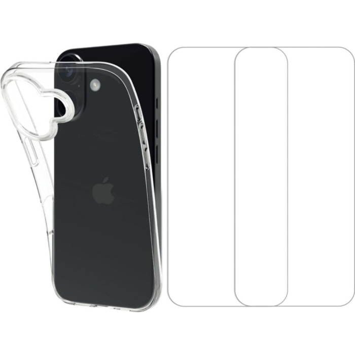 Pack ESSENTIELB iPhone 17 coque + verre trempé X2