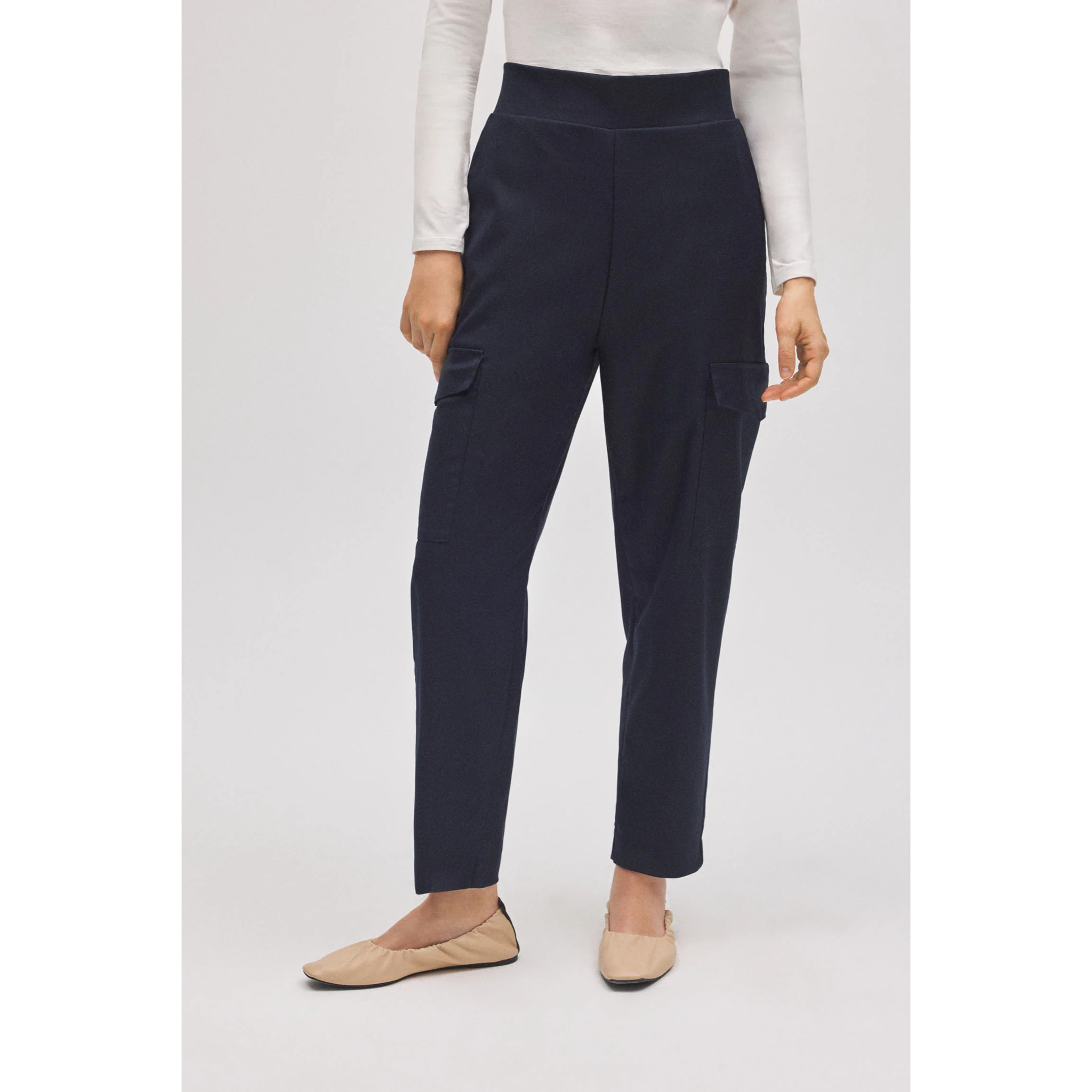 Pantaloni cargo casual blu navy