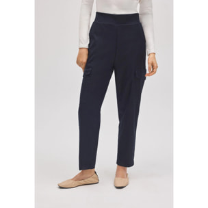 Pantaloni cargo casual blu navy