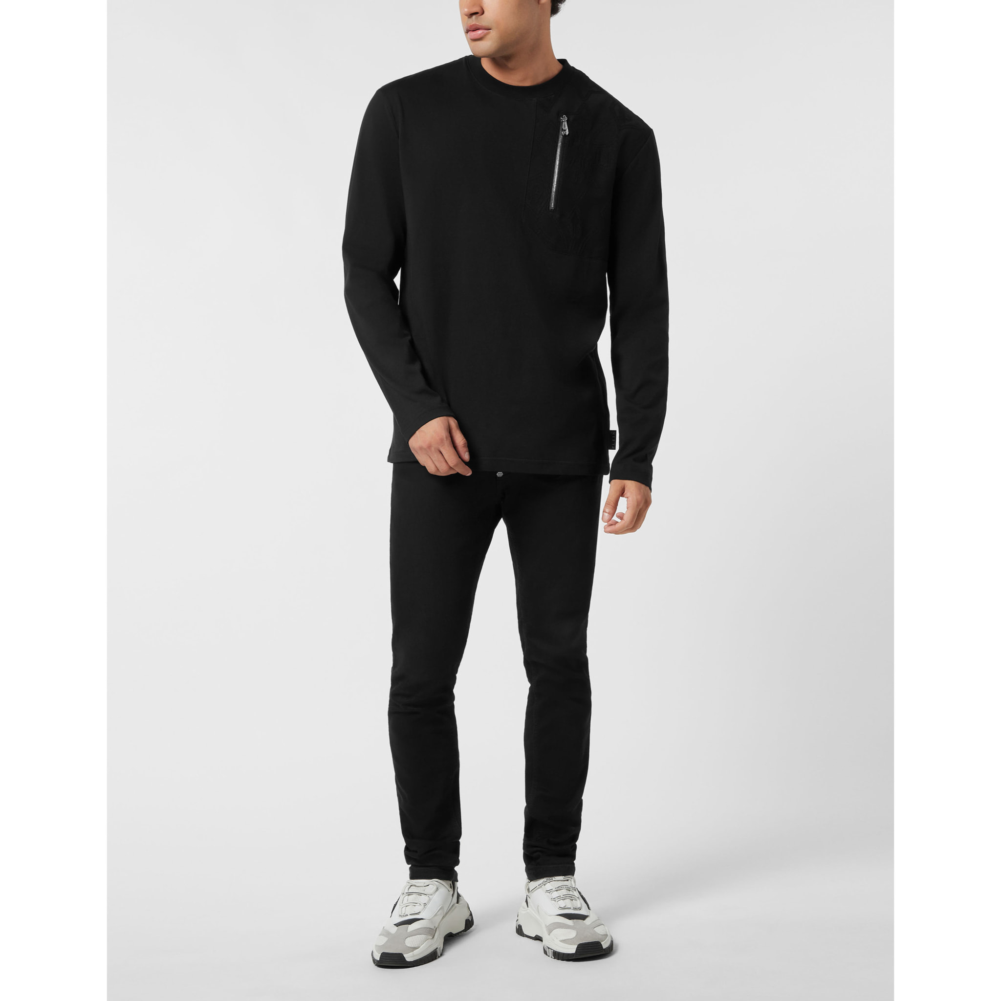 PHILIPP PLEIN Camiseta Cuello Redondo Ls CREST