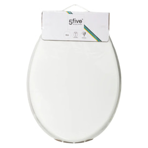 Abattant WC "Colorama" blanc en bois laqué