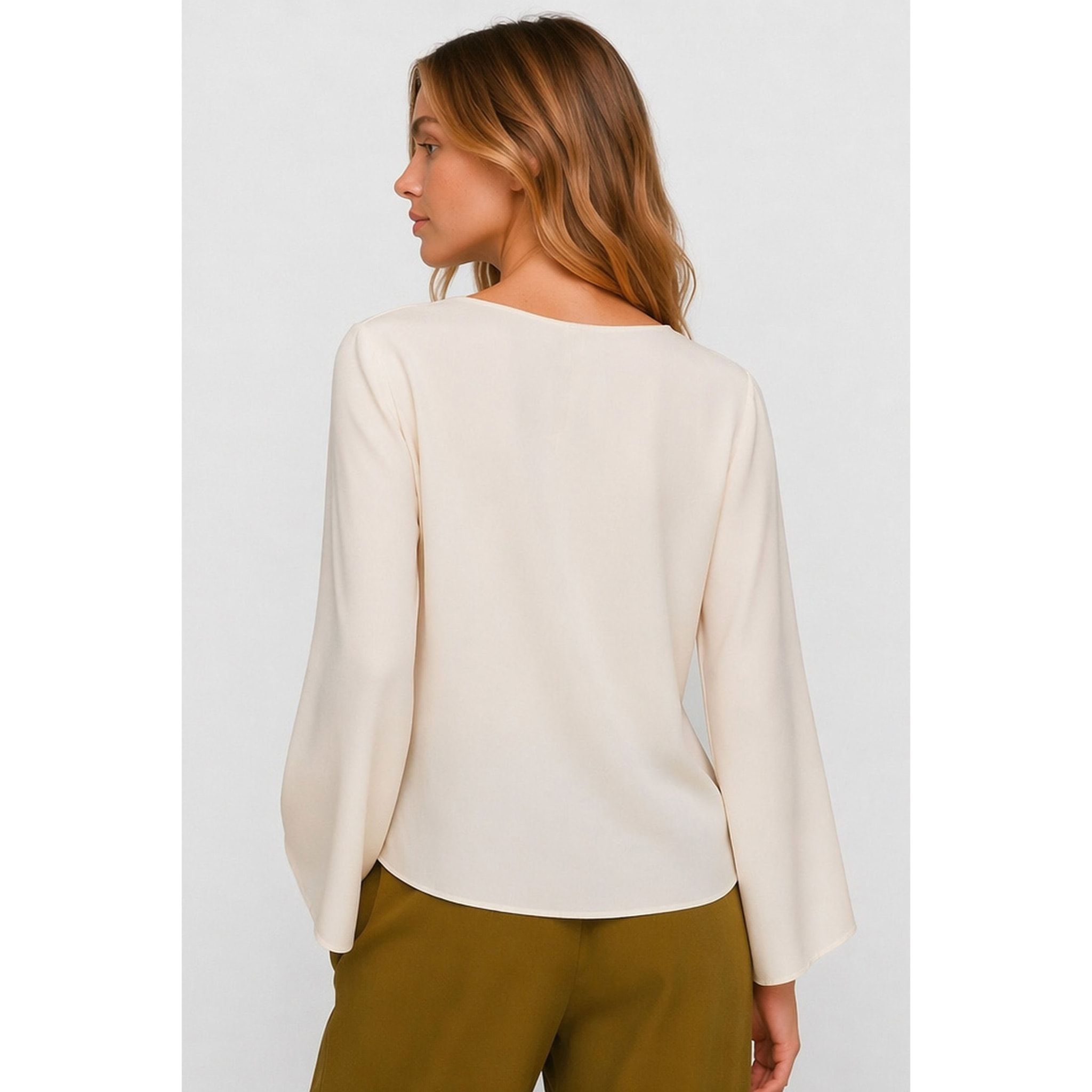 Kocca - Blusa da donna in 100% viscosa con scollo rotondo Donna