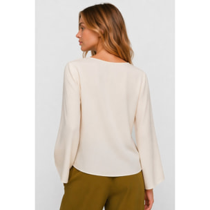 Kocca - Blusa da donna in 100% viscosa con scollo rotondo Donna