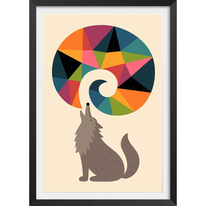 Affiche  woo your dream Affiche + cadre en bois - Noir