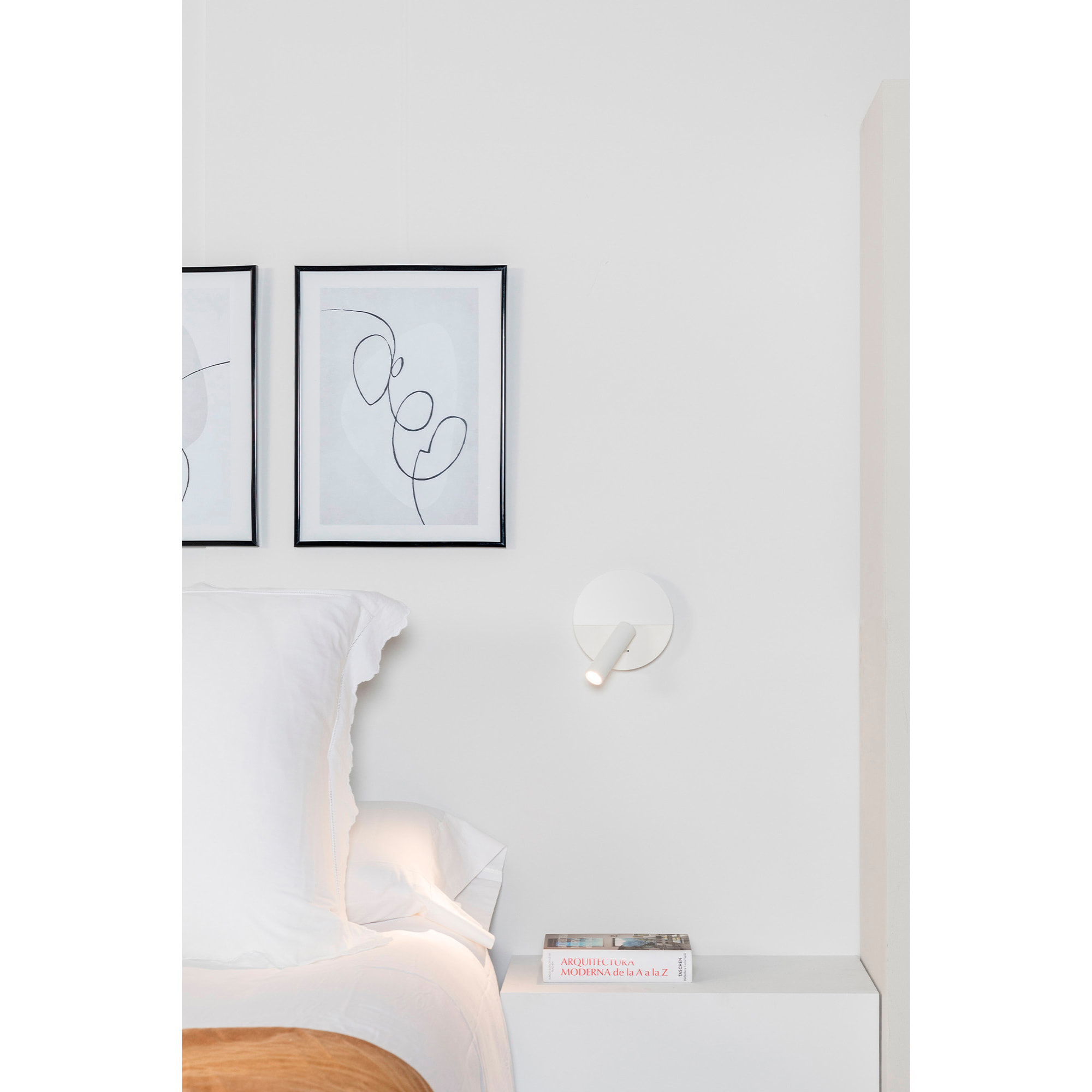 DUAS Lampe applique lecteur blanc avec USB