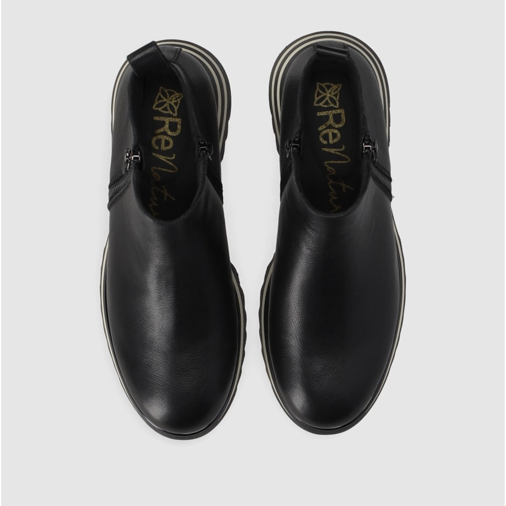 Botines de Piel - Negro - Tacón: 5 cm