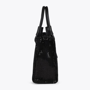 Mini Shopper con Logo di Paillettes