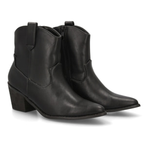 Botín cowboy baja para mujer.