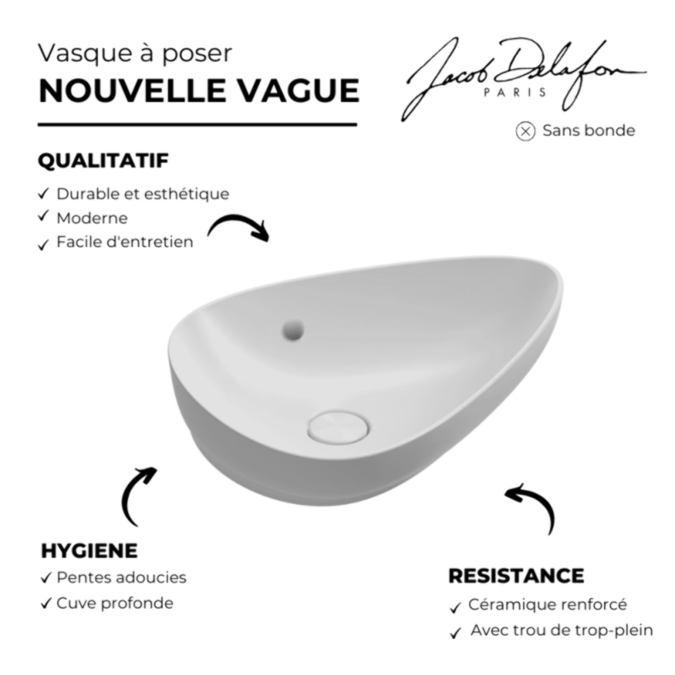 Vasque à poser Nouvelle vague