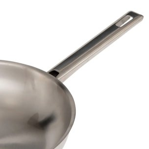 Lot de 2 poêles en inox 24/28 cm