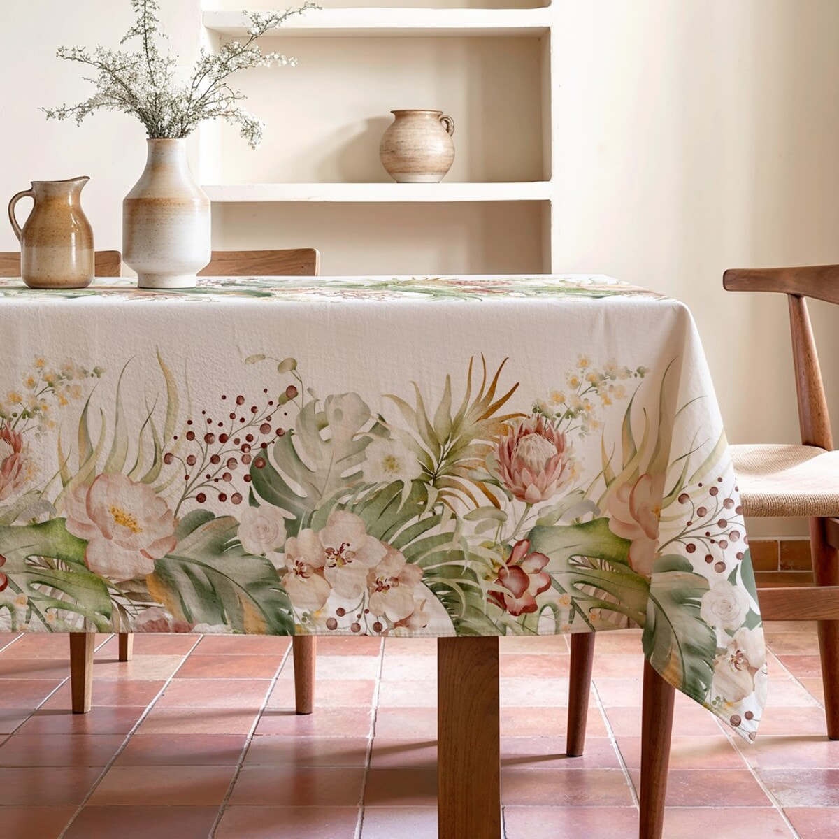 Nappe imprimée anti-tâches CINTIA VERDE