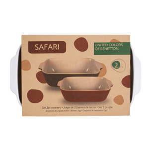 Set 2pc fuente gres safari benetton