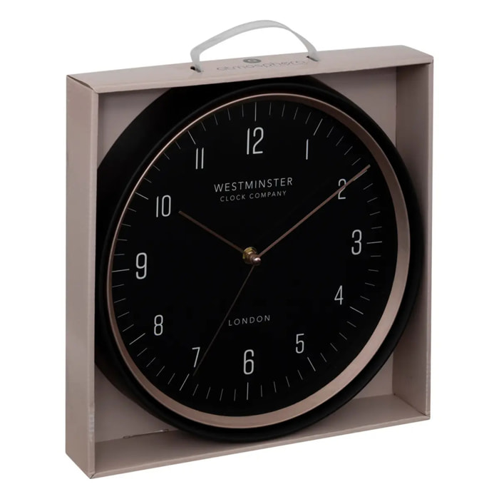 Horloge "Sven" D29cm noir