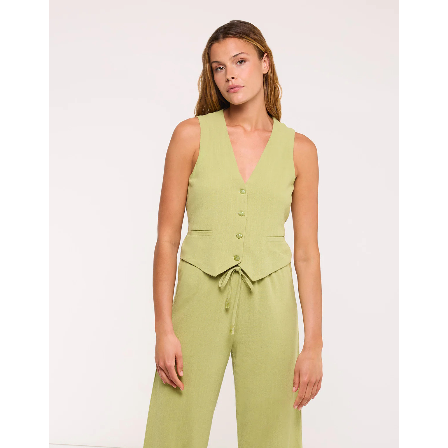 Top Chaleco Verde - Vari